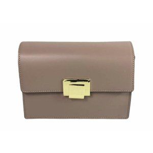 Ivan Troy Grey Women's Lila Beige Italian Shoulder Leather Straps HandBag